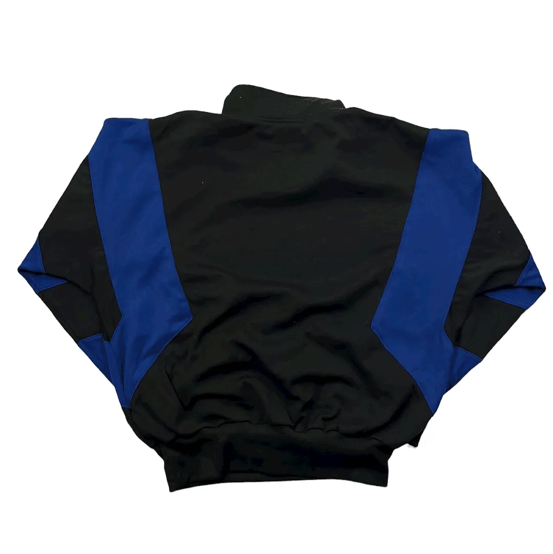 Vintage 90s Black   Blue Adidas Equipment Quarter Zip Sweatshirt - Extra Large