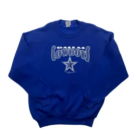 Vintage 90s Blue Nutmeg Dallas Cowboys NFL Spell-Out Sweatshirt - Extra Large