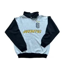 Vintage 90s Grey   Black Juventus Sweatshirt - Large