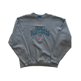 Vintage 90s Grey Champion NFL Panthers Sweatshirt - Large