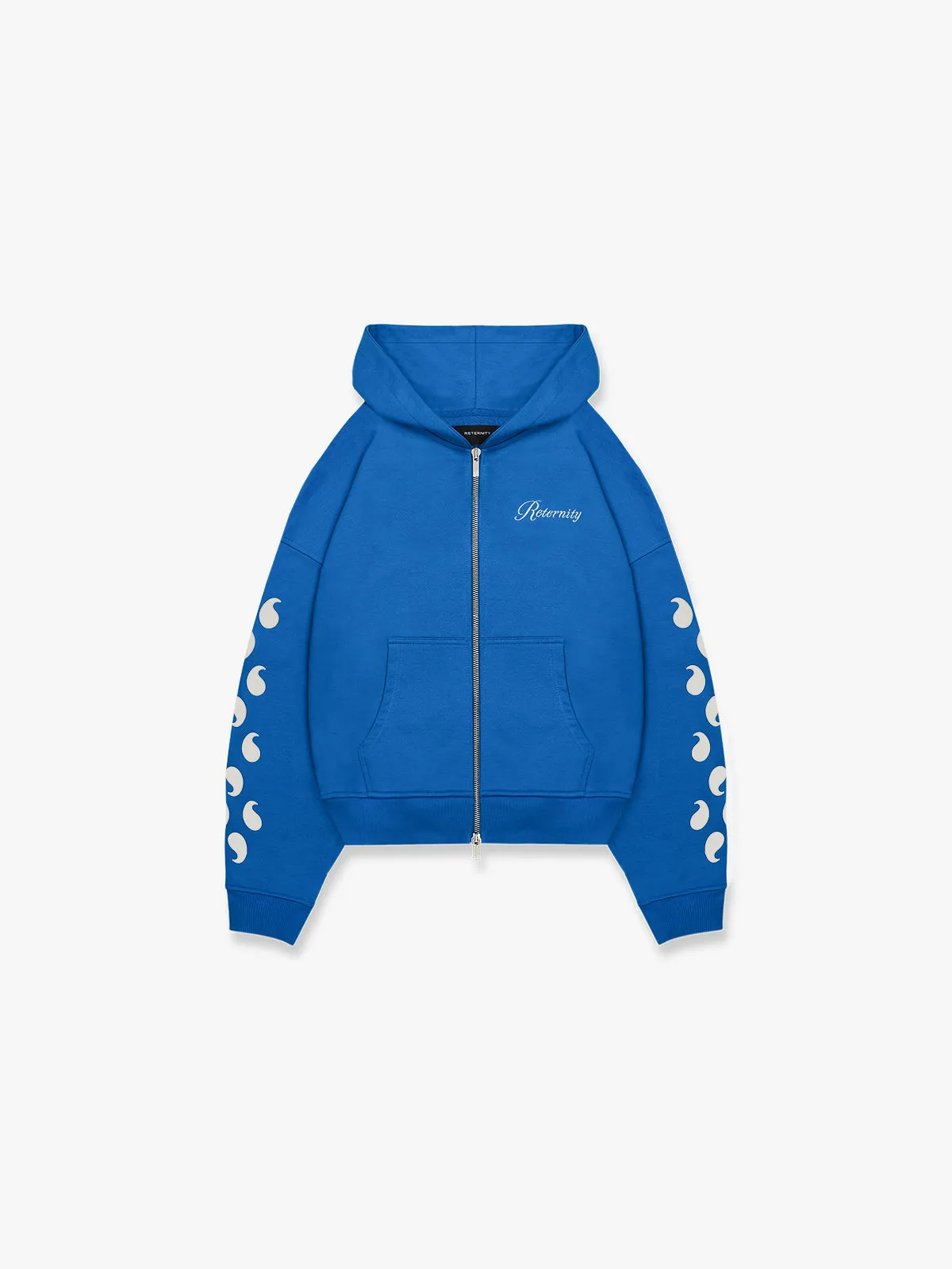 ZIP HOODIE 'PAISLEY' - ROYAL BLUE