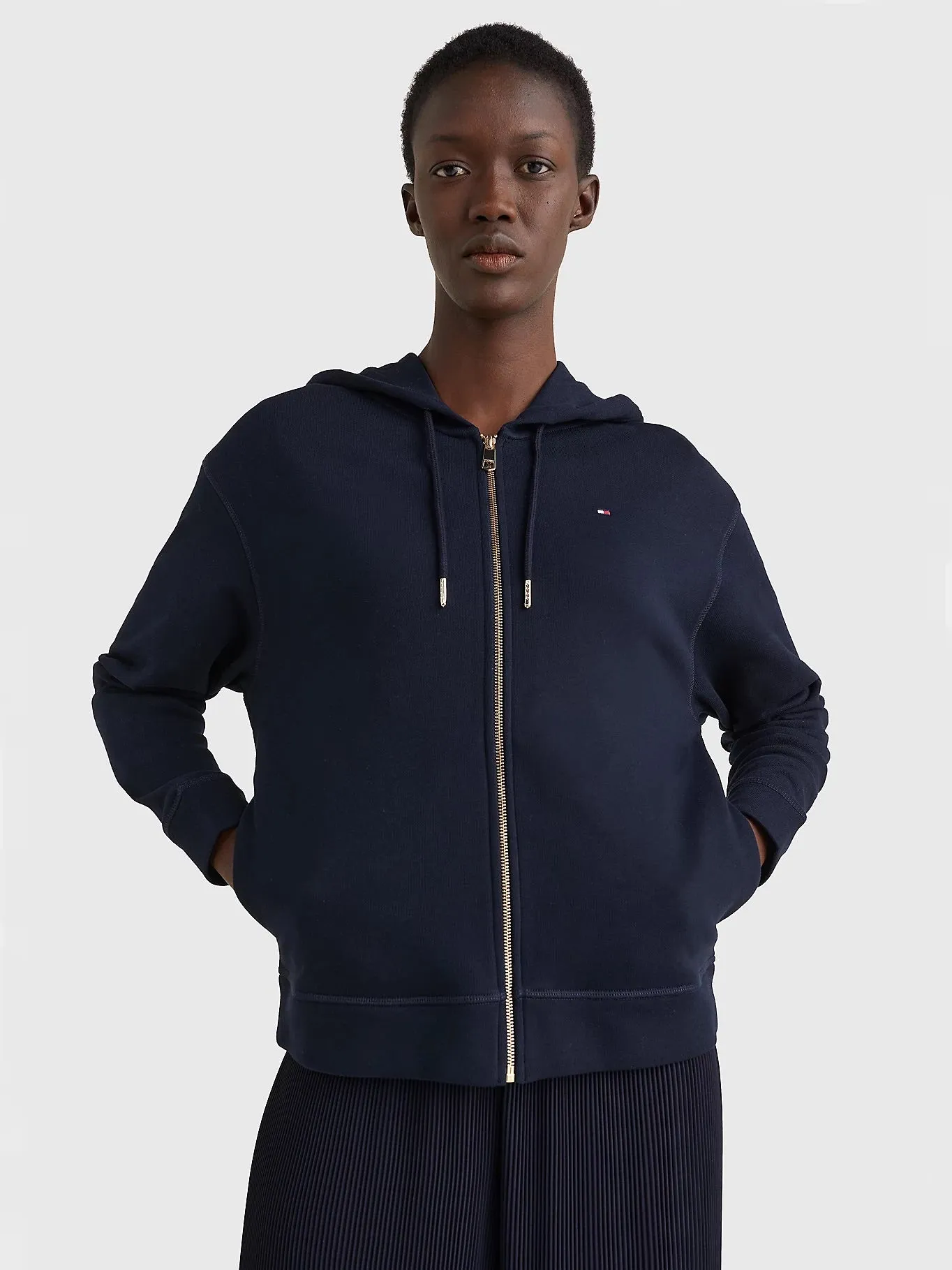 Zip- thur Hoody - Navy